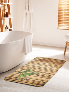 Коврик для ванной туалета JoyArty Листья бамбука, bath_5291_60x100