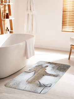 Коврик для ванной туалета JoyArty Лось из снега, bath_5559_60x100