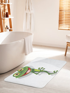 Коврик для ванной туалета JoyArty Улыбка лягушки, bath_9552_60x100