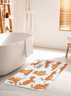 Коврик для ванной туалета JoyArty Йога и кот, bath_9647_60x100