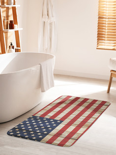 Коврик для ванной туалета JoyArty Флаг США на вагонке, bath_10165_60x100