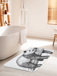 Коврик для ванной туалета JoyArty Усталая панда, bath_18108_60x100