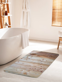 Коврик для ванной туалета JoyArty Деревянное ограждение, bath_20378_60x100