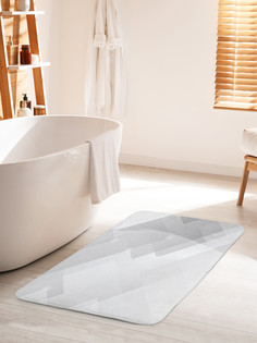 Коврик для ванной туалета JoyArty Серые формы, bath_20872_60x100