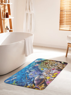 Коврик для ванной туалета JoyArty Купание с рыбами, bath_21286_60x100