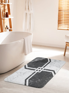 Коврик для ванной туалета JoyArty Мраморная плитка, bath_33988_60x100