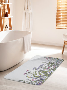 Коврик для ванной туалета JoyArty Полевые цветы и травы, bath_63427_60x100