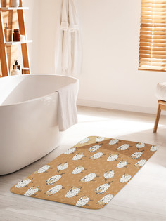 Коврик для ванной туалета JoyArty Мохнатые овечки, bath_73740_60x100