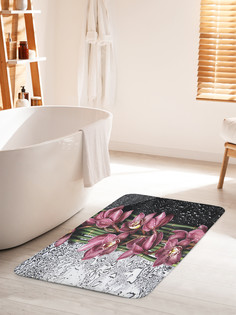 Коврик для ванной туалета JoyArty Цветочное разделение, bath_2729_60x100