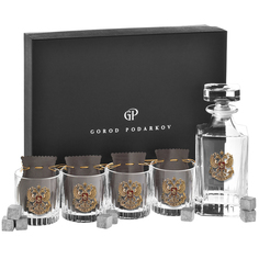 Штоф и 4 бокала для виски Город подарков Герб 13000624