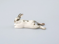 Скульптура фарфоровая Императорский фарфоровый завод ИФЗ Кролик лежебока серый