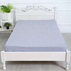 Простыня на резинке Атра 180х200х20, Глорис серый бязь