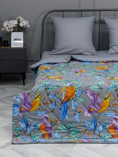 Комплект постельного белья с одеялом DonCotton Тропикана, 1.5 спальный