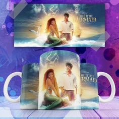 Кружка с принтом Русалочка the little mermaid ариэль принц эрик фильм 330 мл No Brand