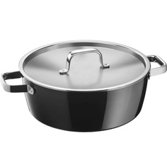 Жаровня с крышкой WMF Fusiontec Aromatic, черный, 28 см, подходит для всех типов плит