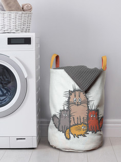 Корзина для белья JoyArty Озорные коты 45л, gaba_425500_M