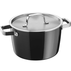 Кастрюля с крышкой WMF Fusiontec Aromatic, черный, 22 см, 4.7 л