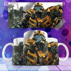 Кружка с принтом трансформеры Бамблби Bumblebee 330 мл No Brand