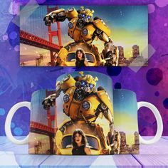 Кружка с принтом трансформеры Бамблби Bumblebee 330 мл No Brand