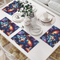 Салфетки на стол сервировочные JoyArty Космические коты 32x46 см, np_sd1425