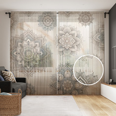 Тюль Evrika Home сетка JoyArty Старинный узор 290x265, tul_sd1143_145x265