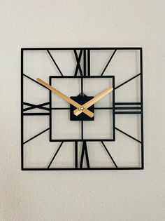 Часы настенные ID Interio интерьерные металлические 30 см квадратные