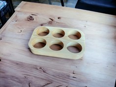 Подставка для яиц из массива лиственницы 2 шт в упак. No Brand