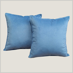 Декоративная подушка для сна To Dream 2 штуки велюр Форест синий 40х40 см