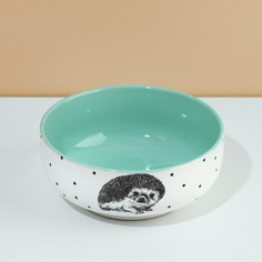 Тарелка керамическая Dolce Ceramo Ёжик 14.5 см, 550 мл