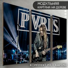 Модульная картина на дереве Бруталити музыка PVRIS - 6136