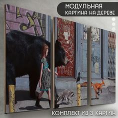 Модульная картина на дереве Бруталити музыка Red Hot Chili Peppers - 6155