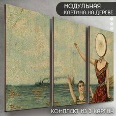 Модульная картина на дереве Бруталити Музыка Neutral milk hotel - 6539