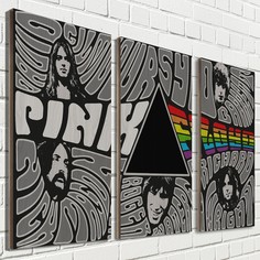 Модульная картина на дереве Бруталити музыка pink floyd пинк флойд - 2178