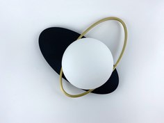 Бра настенный светильник G9 1*5Вт Ultima черный с белым круглым плафоном Blesslight