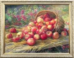 Репродукция картины Ф,В, Сычкова Алма-атинские яблоки 47х35 No Brand