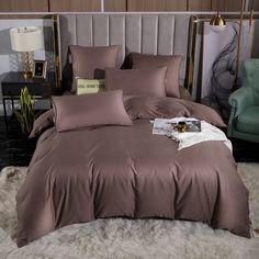 Комплект постельного белья Однотонный Сатин Элитный Viva - Home Textile