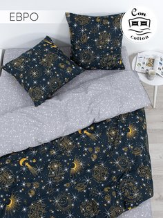 Постельное белье евро СонCotton Знаки зодиака арт, 0514