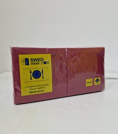 Салфетки SWED HOUSE Gratias Professionnal бордовый, 24х24 см, 1 слой, 400 шт