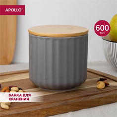 Банка для сыпучих продуктов APOLLO Grecha 600 мл керамика бамбук