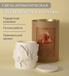 Ароматическая свеча TAKO HOME Пегас дубовый мох и амбра, соевый воск, 250 мл