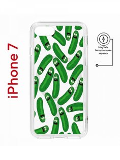 Чехол на iPhone 7, 8, SE 2020 2022 MagSafe Kruche Print Огурчик Рик с магнитом КruЧЕ