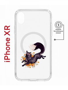 Чехол на iPhone XR MagSafe с принтом Kruche Print Fox противоударный с магнитом КruЧЕ