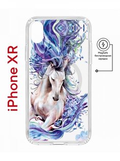 Чехол на iPhone XR MagSafe с принтом Kruche Print Грация противоударный с магнитом КruЧЕ