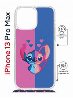 Чехол на iPhone 13 Pro Max MagSafe с принтом Kruche Print СТИЧ с магнитом, со шнурком КruЧЕ