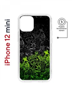 Чехол на iPhone 12 mini MagSafe Kruche Print Garage противоударный с магнитом КruЧЕ
