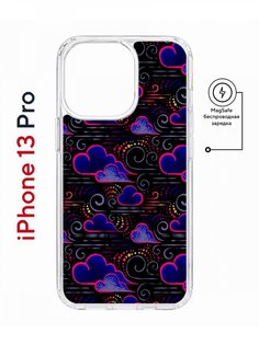 Чехол на iPhone 13 Pro MagSafe с принтом Kruche Print Dreams противоударный с магнитом КruЧЕ