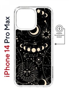 Чехол на iPhone 14 Pro Max MagSafe с принтом Kruche Print Space противоударный с магнитом КruЧЕ