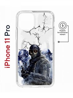 Чехол на iPhone 11 Pro MagSafe с принтом Kruche Print Call of Duty с магнитом КruЧЕ