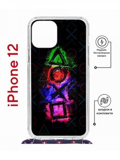 Чехол на iPhone 12/12 Pro MagSafe с принтом Kruche Print Гейминг с магнитом, со шнурком КruЧЕ