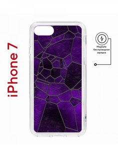 Чехол на iPhone 7, 8, SE 2020 2022 MagSafe Kruche Print Витраж противоударный с магнитом КruЧЕ